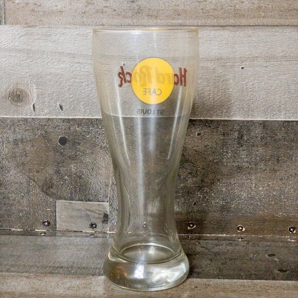 VINTAGE HARD ROCK CAFE ST LOUIS BEER GLASS 20oz PILSNER DIVE BAR TAVERN RETRO - Picture 3 of 5